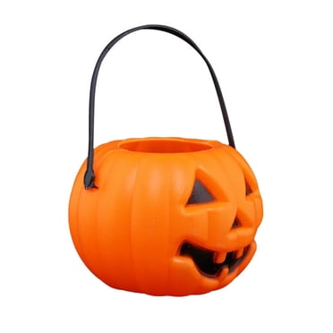 Nilvkv Halloween Pumpkin Bucket 1Pc Small Plastic Pumpkin Bucket for K.ids Pumpkin Bucket Pumpkin Pail Halloween Candy Bucket Halloween Pumpkin Basket