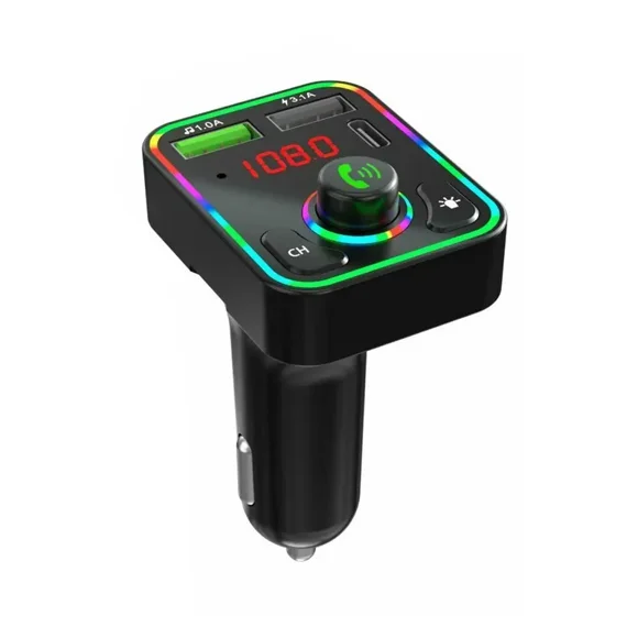 Bluetooth 5.0 FM Transmitter Car Kit Adapter Hands-Free With And Auto LED Fast Fm Charger Display Player Modulator Mp3 PD R2X5