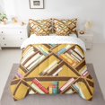 thumbnail image 2 of YST Library Bookshelf 7 Pcs Comforter Set,Cartoon Bookshelf Bedding Bed in a Bag Twin Size,School Bookcase Books Quilt Comforter,Modern Educational Literature Sheet Set Bedroom Decor, 2 of 5
