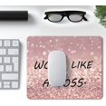 thumbnail image 4 of Pink Rose Gold Mouse Pad Glitter Gaming Mousepad Non Slip Rubber Square Small Mouse Pads for Wireless Mouse Laptop Computer Mouse Mat for Women Girly Office Desk Decor Accessories, 4 of 5