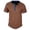 Coffee, variant on AherBiu Mens Crewneck Casual T-Shirts Henley T Shirts for Men Summer Color Block Button Tee Shirts