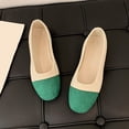 thumbnail image 3 of Casual Shoes For Women, Color-Block Canvas Slip-On Flats with Round Toe and Soft Sole for Spring and Summer, Large Sizes Available, 3 of 5