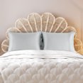 thumbnail image 2 of PiccoCasa 2 Pcs Satin Pillowcase Zippered Silky Sateen, Standard Silver, 2 of 9