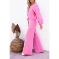 thumbnail image 4 of ORUYROP Ensemble de Pull 2 Pcs pour Femmes Haut Court à Manches Longues et Pantalon Large, 4 of 4