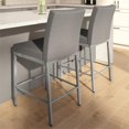 thumbnail image 2 of Amisco Perry Plus 26" Counter Stool - Silver Grey Polyester/Glossy Grey Metal, 2 of 9