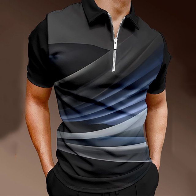 Chemises pour Hommes T-shirt Décontracté Imprimé à Manches Courtes Col en V