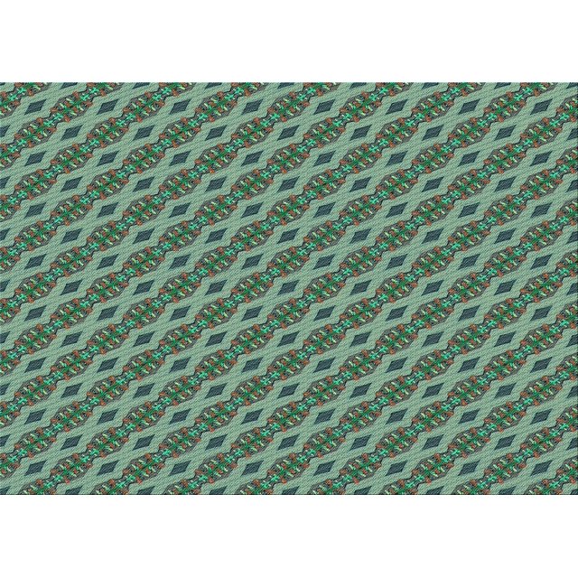 Ahgly Company Tapis d'Intérieur Lavables en Machine Rectangle Transitionnel Vert Émeraude, 5' x 7'