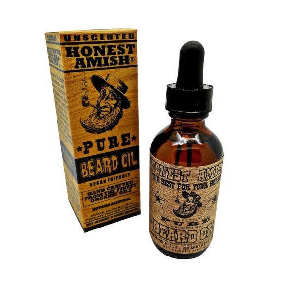Honest Amish - Pure Beard Oil - 2 Ounce - Fragrance Free