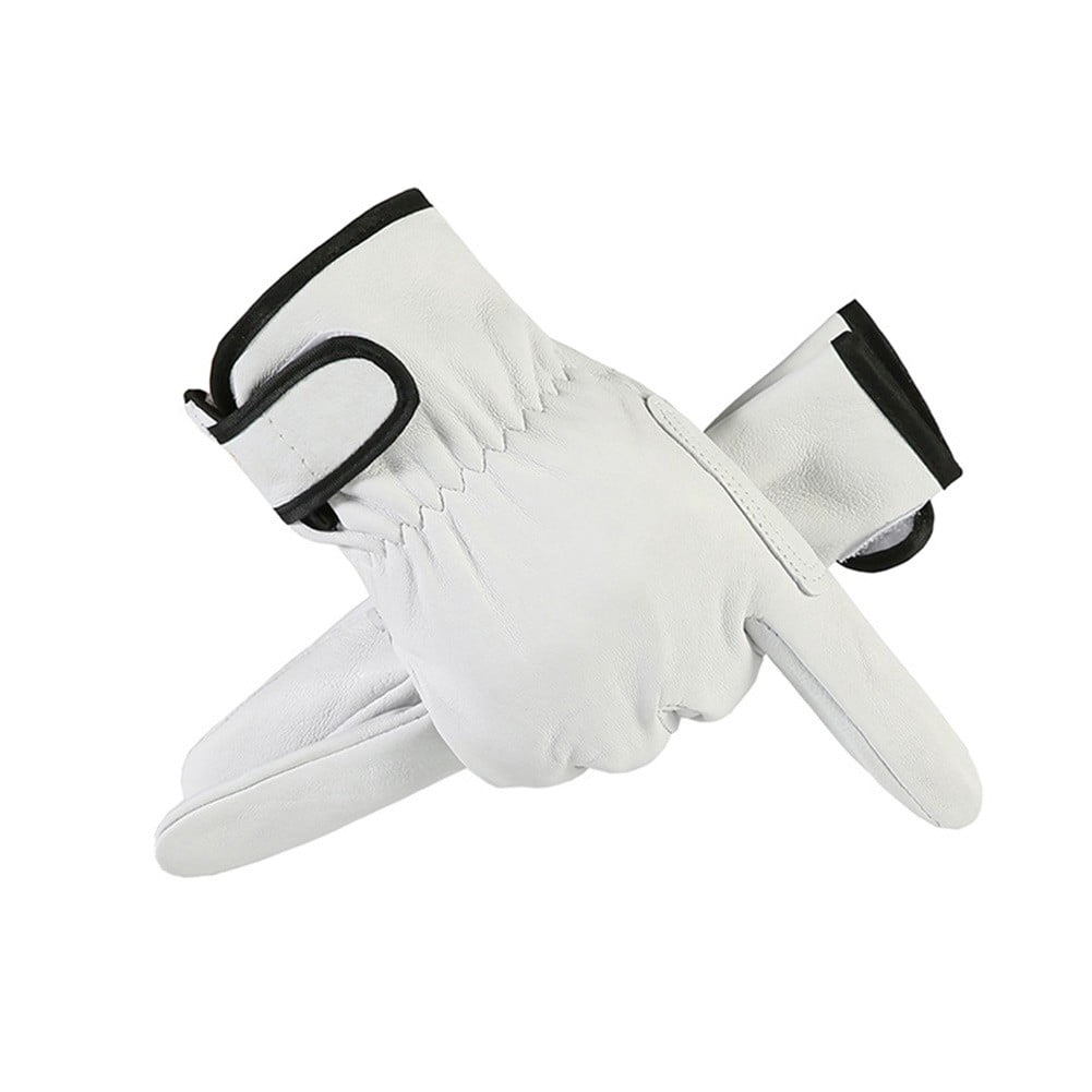 1 Pair Of Gloves Work Gloves Labor Protection Gloves Leather Welding Safety Protection Garden Wear-resistant Gloves