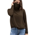 thumbnail image 3 of BiZtdJrK Chemises de Protection Solaire pour Femmes, Extérieur, Respirantes, à Manches Longues, pour la Randonnée et la Pêche, avec Masque Facial, Vêtements de Vacances à la Plage, Brun, m, Ropa de Verano Para Mujer, 3 of 6