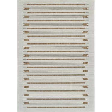 Rug Branch Maise Abstract Indoor Outdoor Area Rug, Beige Brown, Modern - Entryway, Hallway, Bathroom, and Kitchen