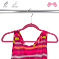 thumbnail image 5 of Simplify 3224-PINK Cintres en Velours pour Enfants, Rose - Lot de 25, 5 of 5