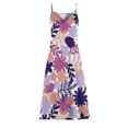 thumbnail image 4 of Lenago Robe de Pâques Grande Taille pour Femmes Mode Taille Mi-Haute Col en V Sans Manches Rayée Slim Plage Longue Robe Été Plage en Solde, 4 of 5