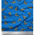 thumbnail image 1 of Soimoi Rayon Crepe Fabric Circle,Dot & Prawns Ocean Printed Craft Fabric by The Yard 46 Inch Wide, 1 of 3
