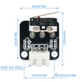 thumbnail image 3 of Limit Switch 3D Printer Part Accessories Mechanical Switch Limit Switch for 3D Module Replacement for CR-10/10S/V2 Ender 3/3S, 3 of 9