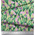 thumbnail image 2 of Soimoi Polyester Crepe Fabric Leaves & Tulip Floral Fabric Prints by Yard 52 Inch Wide, 2 of 3