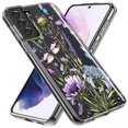thumbnail image 2 of MUNDAZE Samsung Galaxy S22 Plus Shockproof Clear Hybrid Protective Phone Case Lavender Dragonfly Butterflies Spring Flowers Cover, 2 of 6