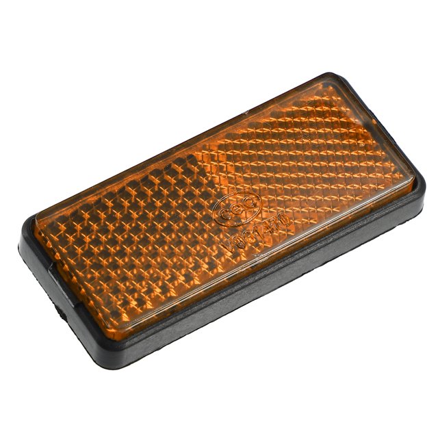 Unique Bargains Réflecteur Universel 56x26mm pour Moto Scooter Vélo Rayon de Sécurité Réfléchissant avec Vis Orange