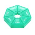 thumbnail image 4 of 2pcs/set Pill Case Plastic 7 Grid Tablet Box Portable caseportable tablet holder7 grid Storage Tablet Holder Travel Organizer, Cyan, 4 of 9