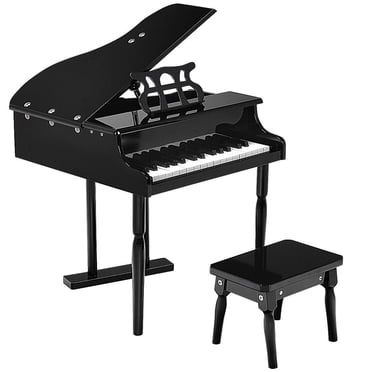 Costway Wood 30 key Piano w/ Bench Black