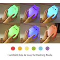 thumbnail image 2 of Portable Cute Kitty Silicone LED Night Lamp,USB Rechargeable Children Night Light with Warm White & 7-Color Breathing Modes, Touch Sensor Control, for Baby, Kids, Adults, 2 of 8