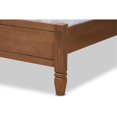 thumbnail image 5 of Baxton Studio Redmond Mid-Century Modern Walnut Brown Finished Wood and Synthetic Rattan Full Size Platform Bed, 5 of 5