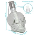 thumbnail image 3 of Sunnydaze Grinning Skull Glass Tabletop Torches - Clear - 4-Pack, 3 of 9