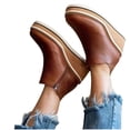 thumbnail image 2 of Penkiiy Espadrilles à Enfiler pour Femmes à Tige Haute à Talon Compensé, Plateforme à Talon Caché, Bottines Compensées à la Cheville 43 Gris Foncé, 2 of 5