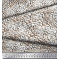 thumbnail image 3 of Soimoi Tissu Satin Modal Imprimé Arbre Sec Tissu de Couture Yard 42 Pouces de Large, 3 of 3