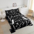 thumbnail image 4 of YST Gaming Bedding for Boys, Gamepad Twin Size Comforter Sets, Grey Geometric, Black Reversible, 4 of 7