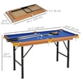 thumbnail image 3 of Soozier 55" Portable Mini Billiard Table, Foldable Pool Table, Blue, 3 of 10