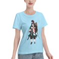 thumbnail image 2 of T-Shirt Basique à Manches Courtes pour Femmes Demon Slayer : Tanjirou et Nidouzi, 2 of 6