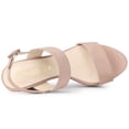 thumbnail image 4 of BLISSFUL STEP Women's Slingback Platform Chunky Heeled Sandals, 4 of 6