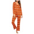 thumbnail image 1 of Timegard Ensembles de Pyjamas pour Femmes 2 Pcs à Rayures Manches Longues Col en V Haut Froncé et Pantalon Tenues de Pjs d'Automne, 1 of 5