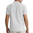 thumbnail image 3 of Pisexur T Shirts for Man,Man Chemise Blouse à Col Rabattu à Manches Courtes Boutonnée Décontractée Unie d'Été pour Homme, Blanc, 2TG Chemises de Golf Hommes et Chemises pour Hommes, 3 of 9