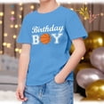 thumbnail image 2 of Chemises Garçons Été Manches Courtes Imprimé Basketball Tendance T-Shirt Haut Bleu 3-4 Ans, 2 of 4