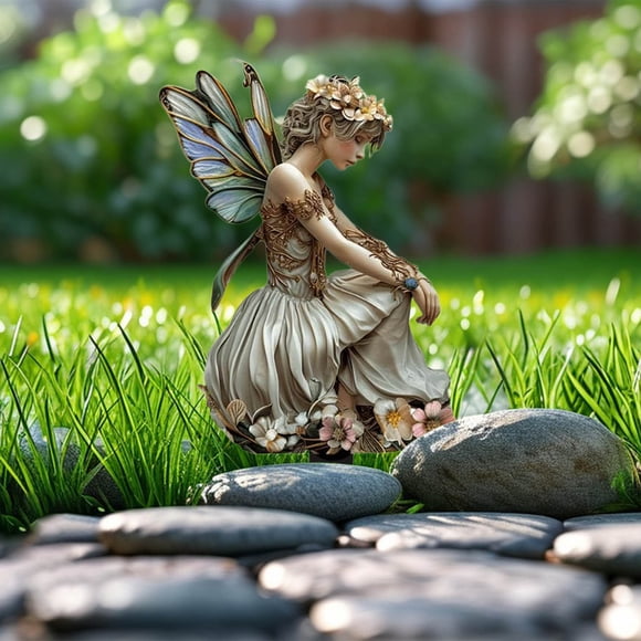 Acrylic Garden Stakes | Bohemian Fairy and Hummingbird Decor | Outdoor Yard Art for Flower Beds and Patios | Weather-Resistant Decorative Stakes for Home Gardens and Walkways