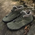 thumbnail image 4 of LSLJS Bottes de Randonnée Surdimensionnées pour Hommes à Tige Haute en Coton, Chaussures de Randonnée et de Tourisme, Bottes de Neige Chaudes en Peluche, Bottes de Neige pour Hommes, 4 of 6