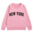 thumbnail image 4 of MIASHUI Chandail en Molleton pour Filles Hauts Imprimés Lettres Pull Col Rond, Rose, 6-7 Ans, 4 of 5