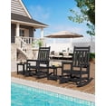 thumbnail image 2 of HDPE Outdoor Rocking Chair for Adults - All-Weather Resistant High Back Porch Rocker for Patio & Front Porch - Black, 2 of 8
