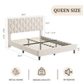 thumbnail image 1 of Kojooin Platform Bed Frame with Adjustable Upholstered Headboard and Durable Wooden Slat Support, 1 of 8
