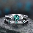 thumbnail image 1 of TopLLC Rings Women's Fashion Diamond Ring Couple Jewelry 1 Pair Rings Set Size 6 Ring ring, 1 of 6