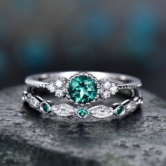 TopLLC Rings Women's Fashion Diamond Ring Couple Jewelry 1 Pair Rings Set Size 6 Ring ring