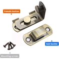 thumbnail image 3 of ORUYROP 90 Degree Locking Privacy Lock Sliding barn Door Latch Right Angle Door Clasp cam Lock (Bronze), 3 of 5