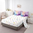 thumbnail image 3 of Erosebridal Colorful Checkered Full Comforter Set With Sheets 7 Pcs Rainbow Checkerboard Grid Bedding Set Blue Pink Purple Plaid Bed In A Bag For Kids Boys Girls,Geometric Groovy Aesthetic Bed Set, 3 of 5