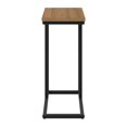 thumbnail image 5 of CorLiving Fort Worth Engineered Wood Narrow Rectangular Indoor Side Table with C-Shaped Steel Base, Brown, 5 of 5