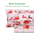 thumbnail image 3 of Gogreen 4PC Queen Christmas Sheet Set Deep Pocket Fit 16", Breathable Microfiber Soft Queen Sheet Set Warm Sheets, Luxury Hotel Style Christmas Decor Queen Bed Sheet Set, Christmas Gift, 3 of 8