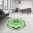 thumbnail image 4 of Ahgly Tapis Rectangulaire Lavable en Machine Intérieur Transitionnel Vert, 3 Pieds x 5 Pieds, 4 of 7