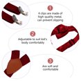 thumbnail image 4 of SHOWERORO 1 Set Kids Suspenders Bowtie Set Prevent Slipping Dark Red for School Functions, 4 of 5
