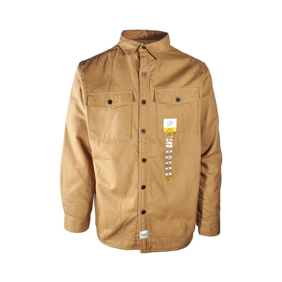 Eddie Bauer Men's Jacket Brown Ballistic Duck Work Wear Shacket (S03)